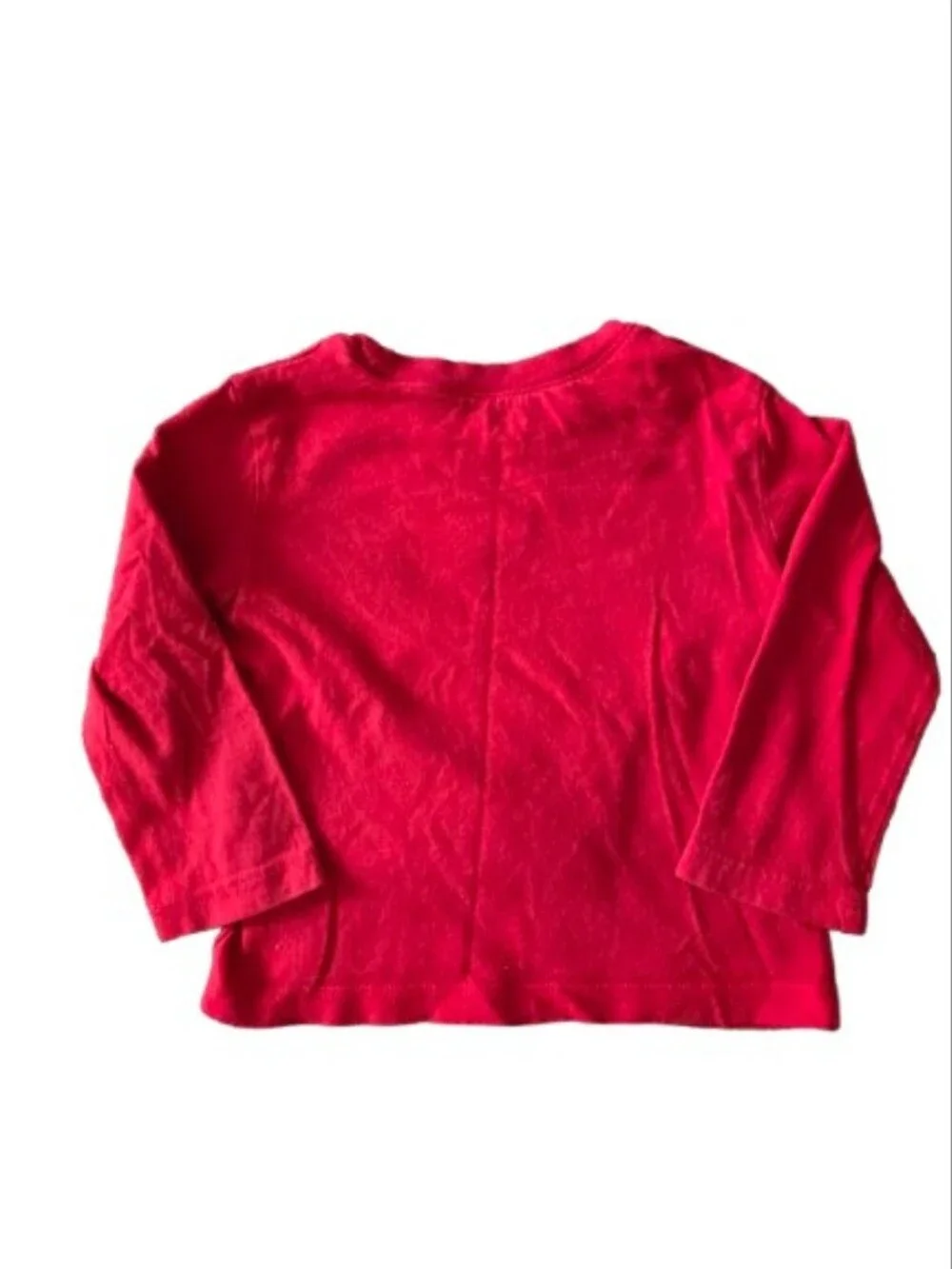 GAP Red Long-Sleeve Tee with Heart Character Graphic
